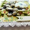 Sparkling white paper flowers handmade greeting card image