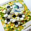 Sparkling white paper flowers handmade greeting card image