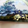Sparkling Handmade Blue Paper Flowers Corner Greeting Card image