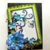 Sparkling Handmade Blue Paper Flowers Corner Greeting Card image
