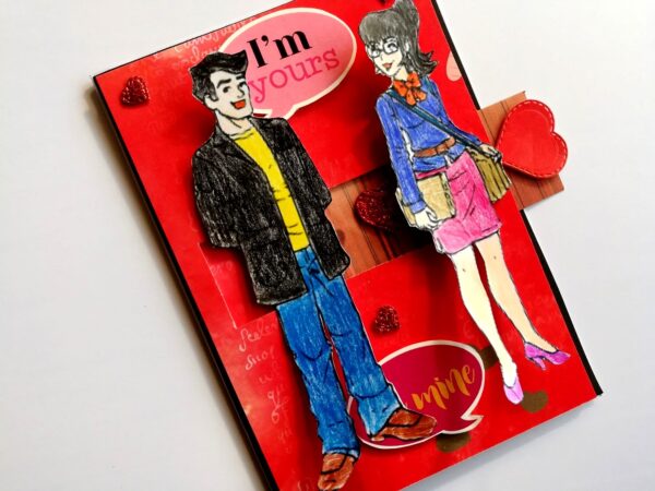 Me to You Proposal Slider Handmade Greeting Card image Me to You Proposal Slider Handmade Greeting Card image