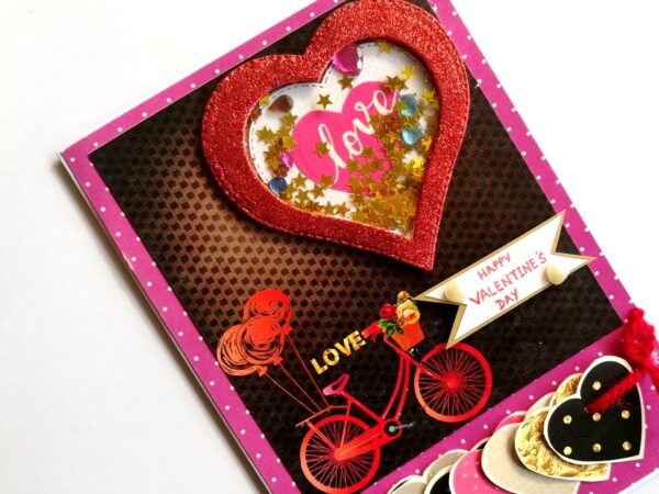 Love Hearty Shaker Handmade Greeting Card image Love Hearty Shaker Handmade Greeting Card image