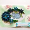 Sparkling Quilled Blue Flowers in Circle Greeting Card image