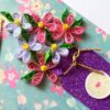 Quilled Flowers in Sparkling Purple Jar Greeting Card image Quilled Flowers in Sparkling Purple Jar Greeting Card image