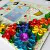 Quilled Flowers Corner Happy Birthday Greeting Card gift image Quilled Flowers Corner Happy Birthday Greeting Card gift image