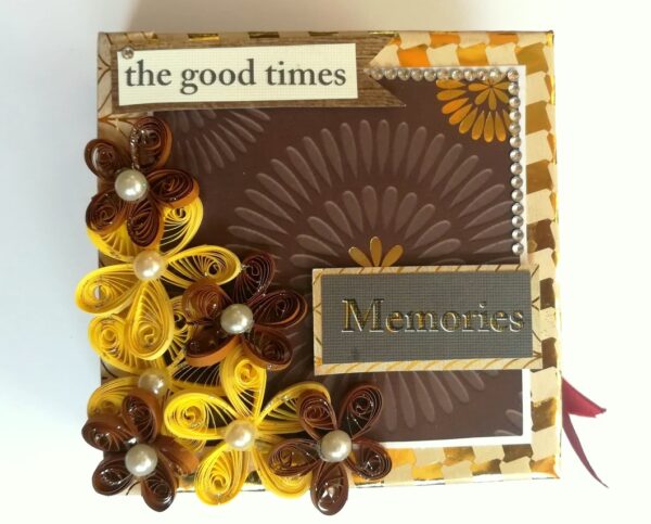 Golden Memories Romantic Mini Scrapbook image Golden Memories Romantic Mini Scrapbook image