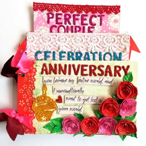 Cake Shaped Special Anniversary Scrapbook image