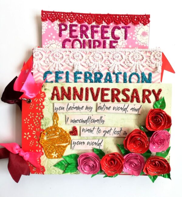 Cake Shaped Special Anniversary Scrapbook image Cake Shaped Special Anniversary Scrapbook image
