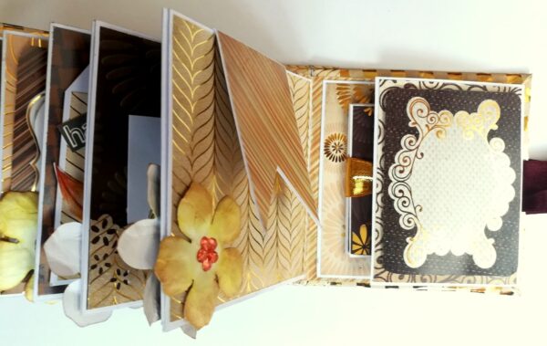 Golden Memories Romantic Mini Scrapbook image Golden Memories Romantic Mini Scrapbook image