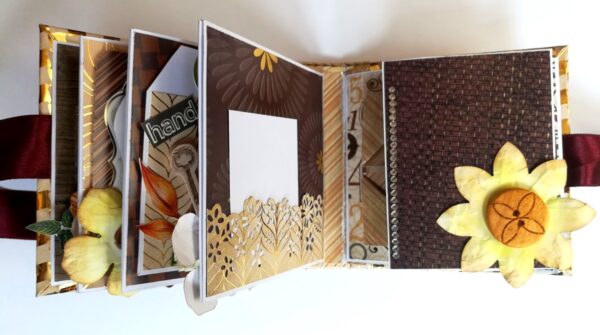 Golden Memories Romantic Mini Scrapbook image Golden Memories Romantic Mini Scrapbook image