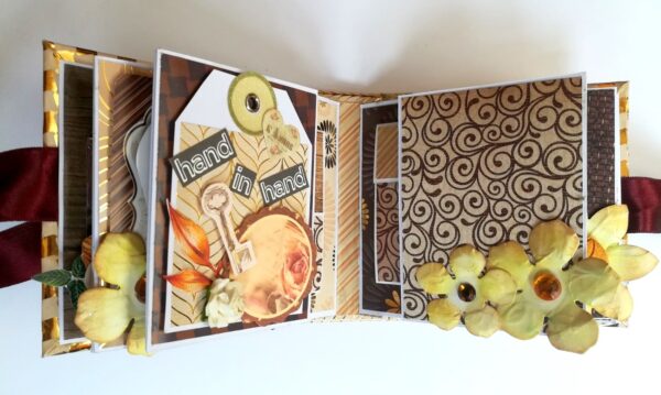 Golden Memories Romantic Mini Scrapbook image Golden Memories Romantic Mini Scrapbook image