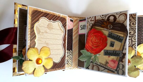 Golden Memories Romantic Mini Scrapbook image Golden Memories Romantic Mini Scrapbook image