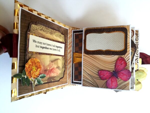 Golden Memories Romantic Mini Scrapbook image Golden Memories Romantic Mini Scrapbook image