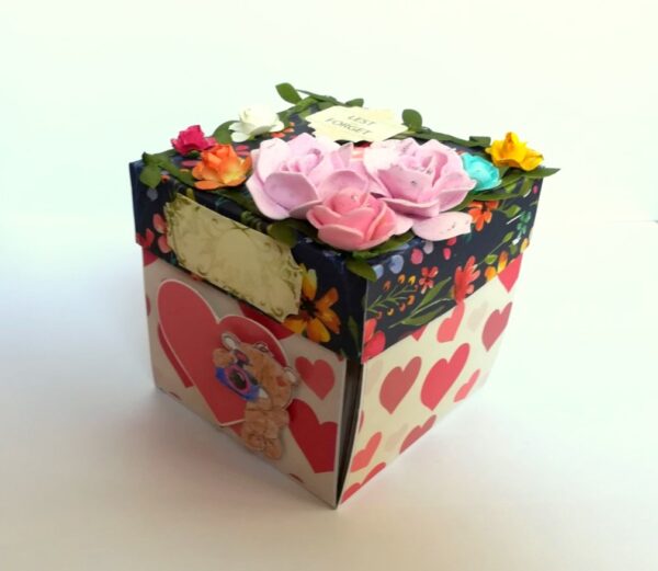 Love and Birthday Explosion Box with box and a mini booklet image