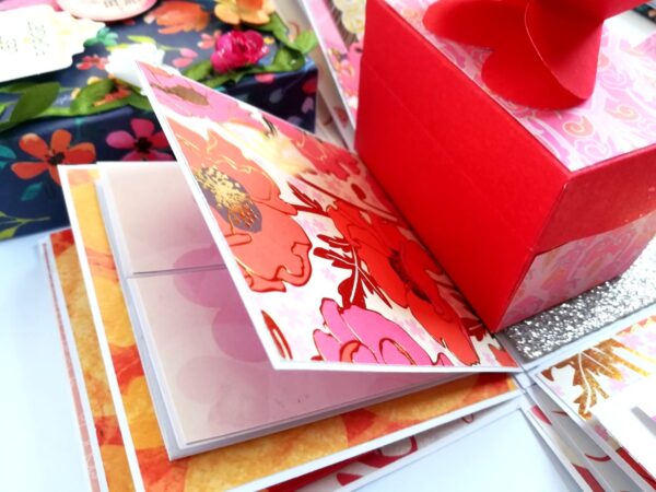 Love and Birthday Explosion Box with box and a mini booklet image