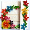 Multicolor Flowers Mini Scrapbook Greeting Card image