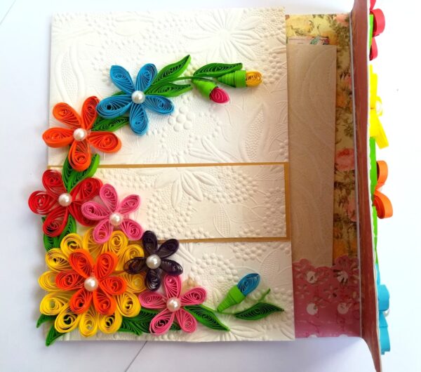 Multicolor Flowers Mini Scrapbook Greeting Card image