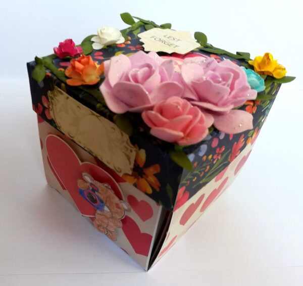 Love and Birthday Explosion Box with box and a mini booklet image