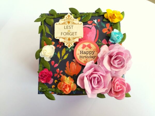 Love and Birthday Explosion Box with box and a mini booklet image