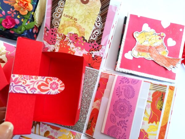 Love and Birthday Explosion Box with box and a mini booklet image