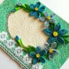All Blues Quilled Corner With Lace Greeting Card image All Blues Quilled Corner With Lace Greeting Card image