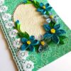 All Blues Quilled Corner With Lace Greeting Card image All Blues Quilled Corner With Lace Greeting Card image