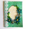 All Blues Quilled Corner With Lace Greeting Card image All Blues Quilled Corner With Lace Greeting Card image