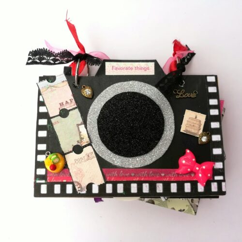 Camera Shaped Memories Mini Scrapbook image