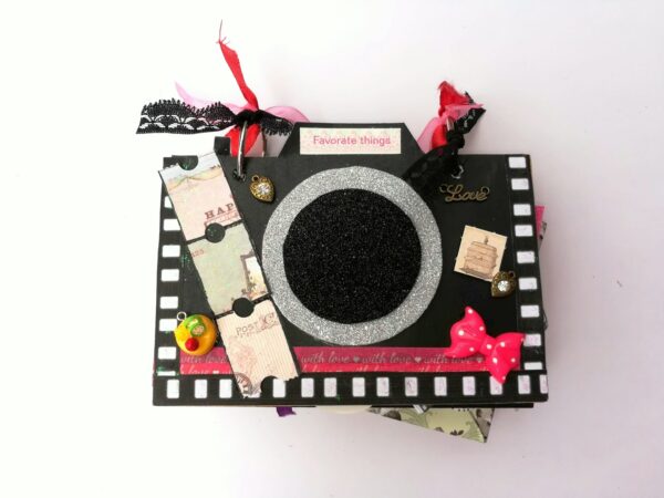 Camera Shaped Memories Mini Scrapbook image Camera Shaped Memories Mini Scrapbook image