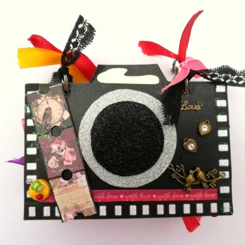 Camera Shaped Love Mini Scrapbook image