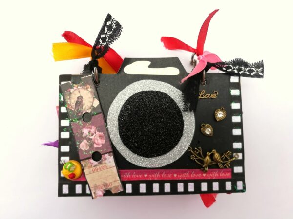 Camera Shaped Love Mini Scrapbook image Camera Shaped Love Mini Scrapbook image