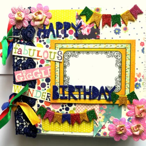 Happy Birthday Handmade scrapbook album image