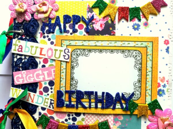 Happy Birthday Handmade scrapbook album image