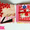 Floral Theme Love Valentine Handmade Scrapbook image