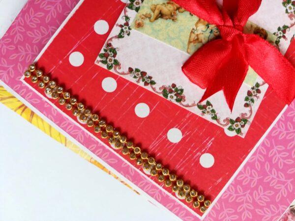 Floral Theme Love Valentine Handmade Scrapbook image