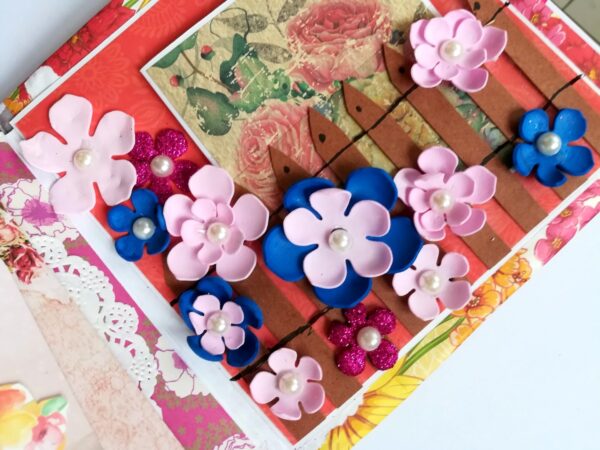Floral Theme Love Valentine Handmade Scrapbook image