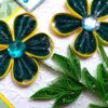 Blue Quilled Flowers Greeting card image Blue Quilled Flowers Greeting card image
