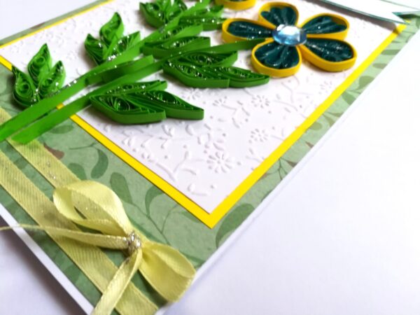 Blue Quilled Flowers Greeting card image Blue Quilled Flowers Greeting card image