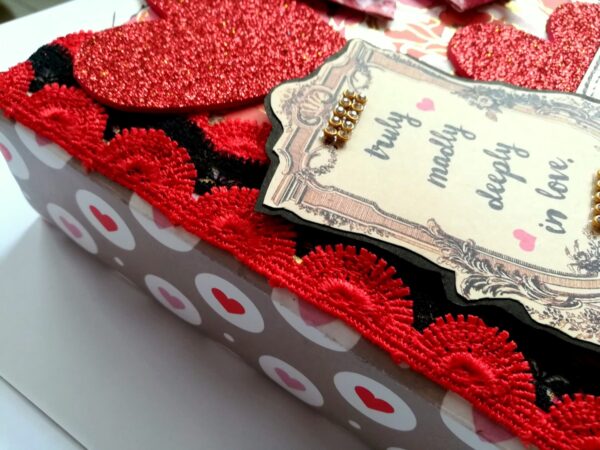 Floral Theme Love Valentine Handmade Scrapbook image