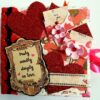 Floral Theme Love Valentine Handmade Scrapbook image