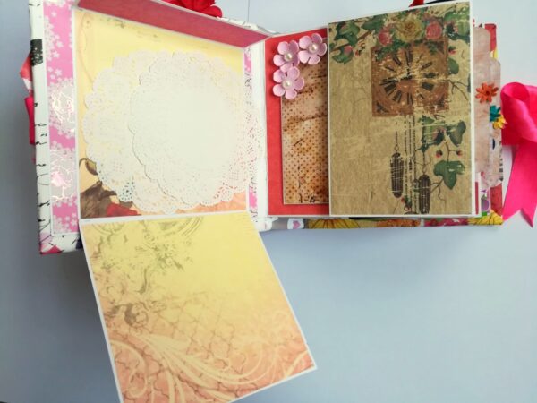 Floral Theme Love Valentine Handmade Scrapbook image