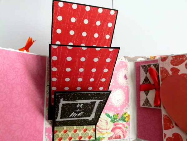 Floral Theme Love Valentine Handmade Scrapbook image