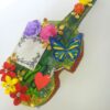 Beautiful Sparkling Colorful Paper 3d Guitar Gift image
