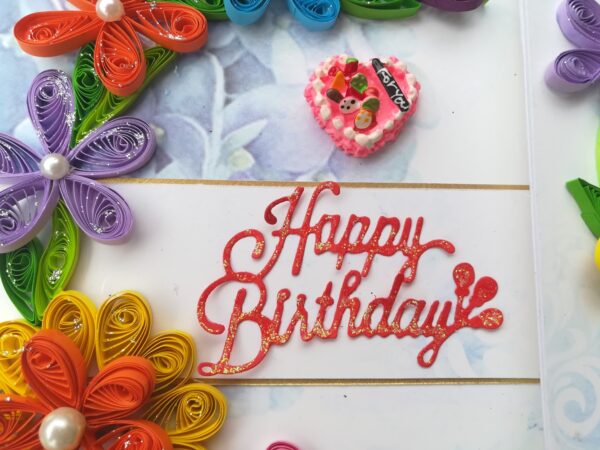 Multicolor Flowers Mini Scrapbook Greeting Card image Multicolor Flowers Mini Scrapbook Greeting Card image