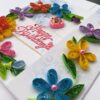 Multicolor Flowers Mini Scrapbook Greeting Card image Multicolor Flowers Mini Scrapbook Greeting Card image