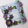 Purple Themed Flowers Mini Scrapbook Greeting Card image
