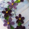 Purple Themed Flowers Mini Scrapbook Greeting Card image