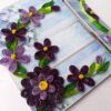Purple Themed Flowers Mini Scrapbook Greeting Card image