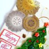 Sparkling Quilled Christmas Tree New Year Greeting Card image