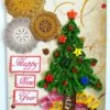 Sparkling Quilled Christmas Tree New Year Greeting Card image
